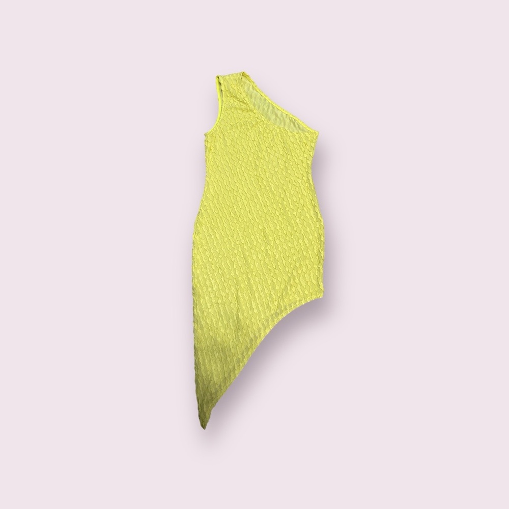 Green one shoulder dress